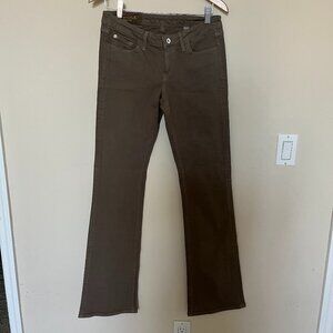 Loomstate Kharma Organic Cotton Medium Low Waist Driftwood Gray/Green Bootcut 27